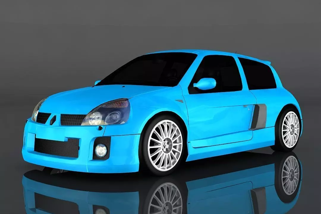 Renault Clio V6 Sport  Low-poly 3D model_0