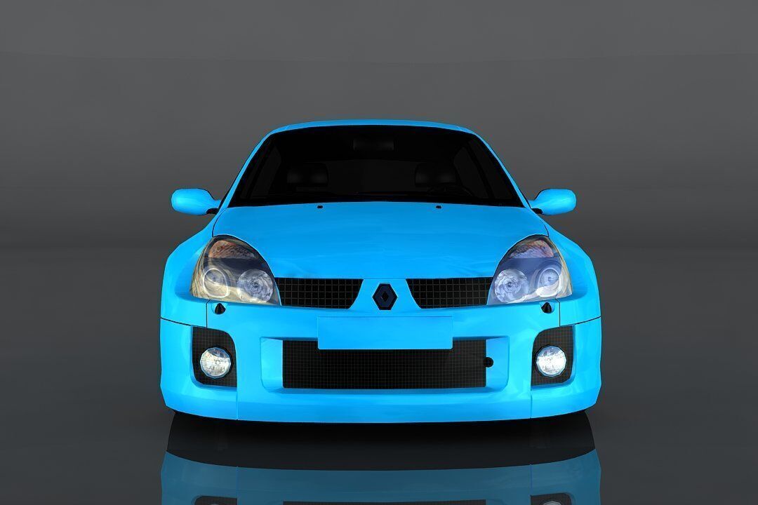 Renault Clio V6 Sport  Low-poly 3D model_1