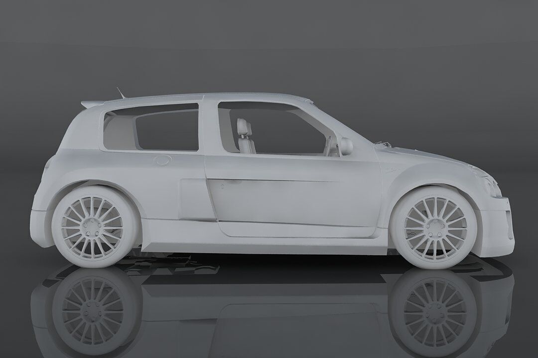 Renault Clio V6 Sport  Low-poly 3D model_7