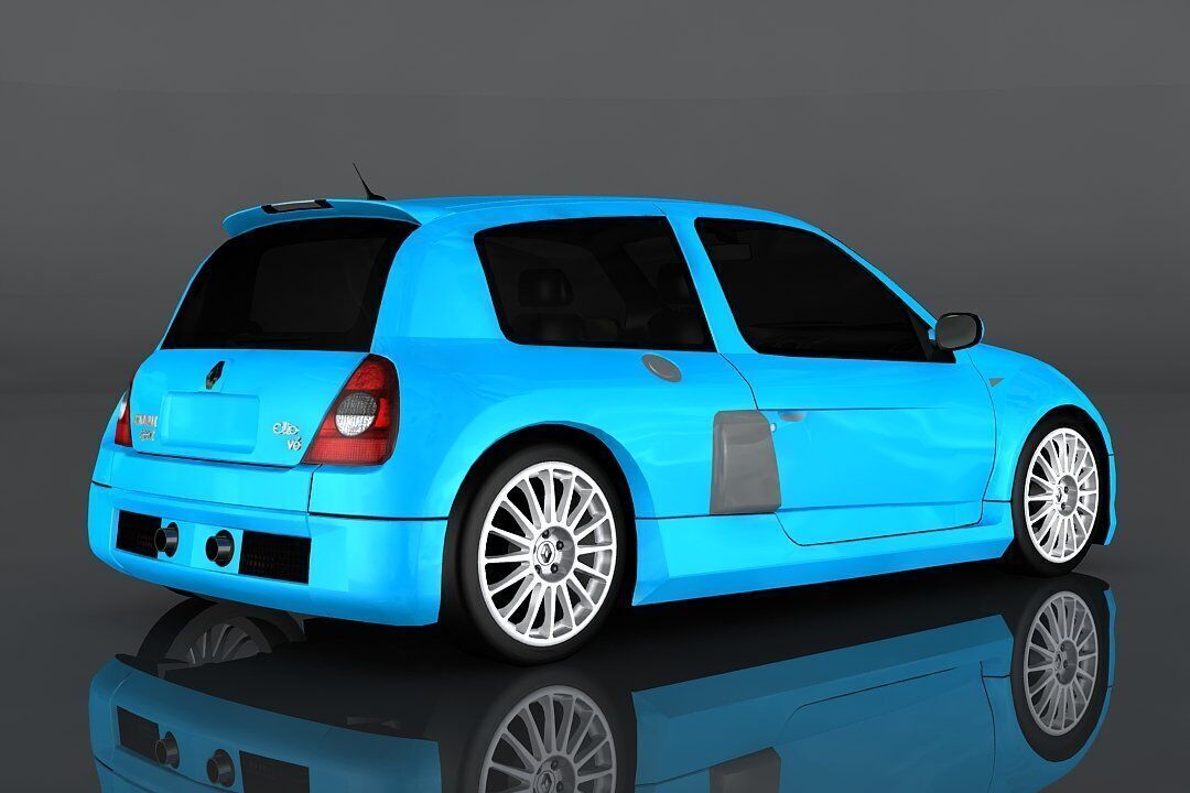 Renault Clio V6 Sport  Low-poly 3D model_5