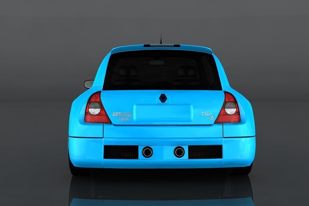 Renault Clio V6 Sport  Low-poly 3D model_4