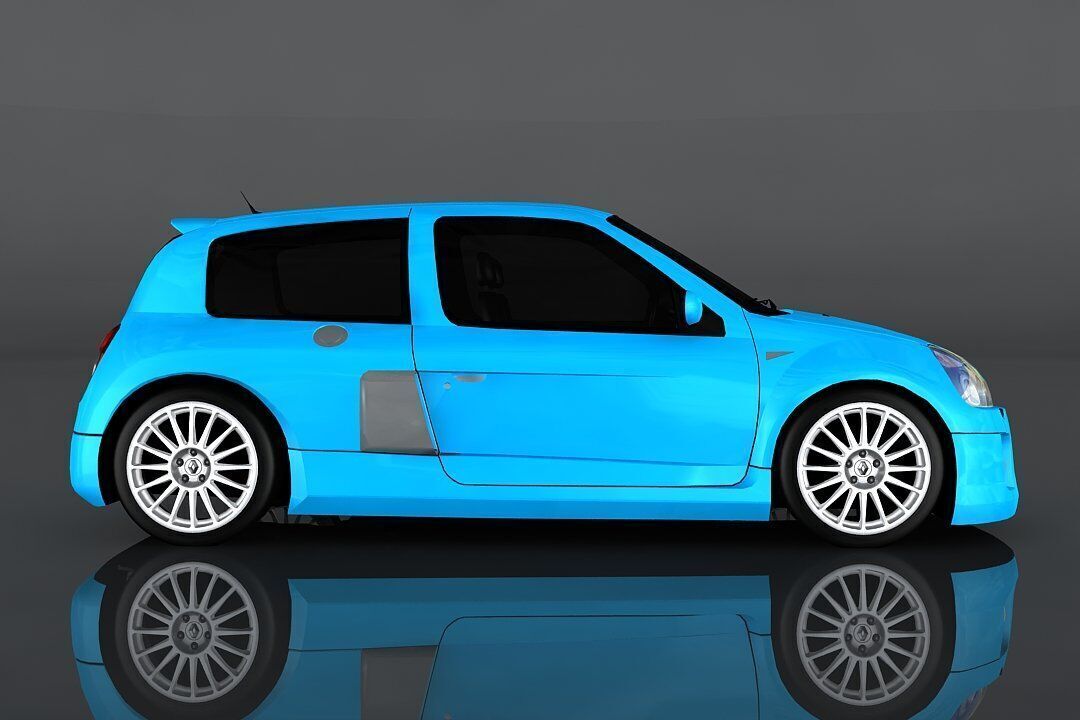 Renault Clio V6 Sport  Low-poly 3D model_3