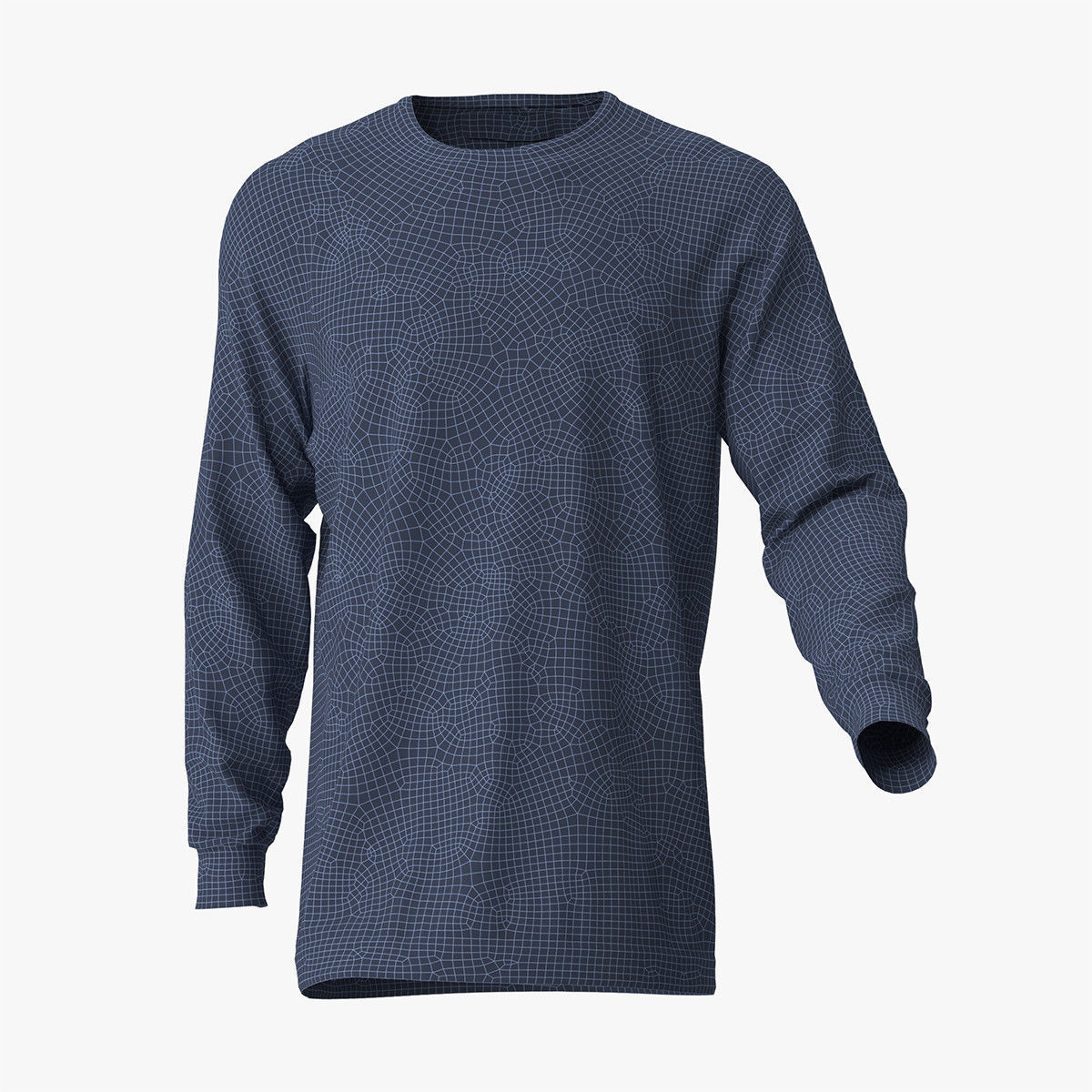 Sweater argyle 3D model_9