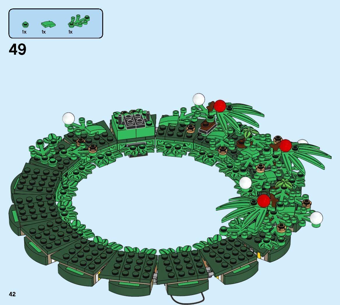 Wikibricks3D - 40426 Christmas Wreath 2-in-1 3D print model_40