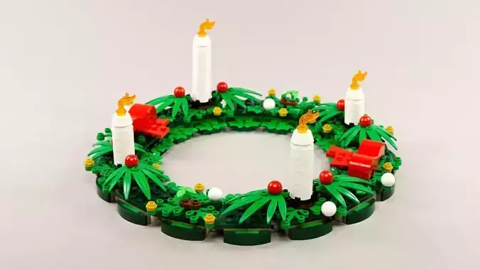 Wikibricks3D - 40426 Christmas Wreath 2-in-1 3D print model