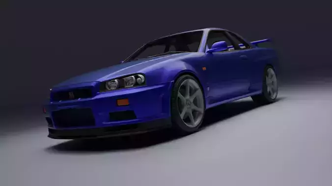 Nissan Skyline GT-R R34 Low-poly 3D model
