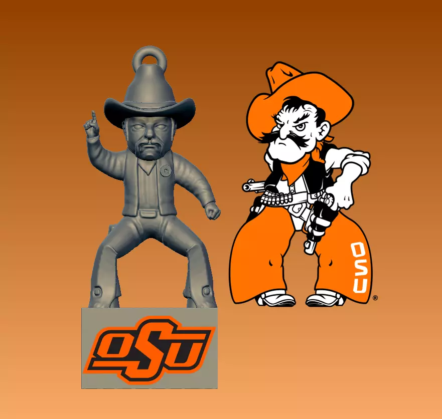 NCAA- Mascot Hanging Figurine Oklahoma State - 3D print 3D print model