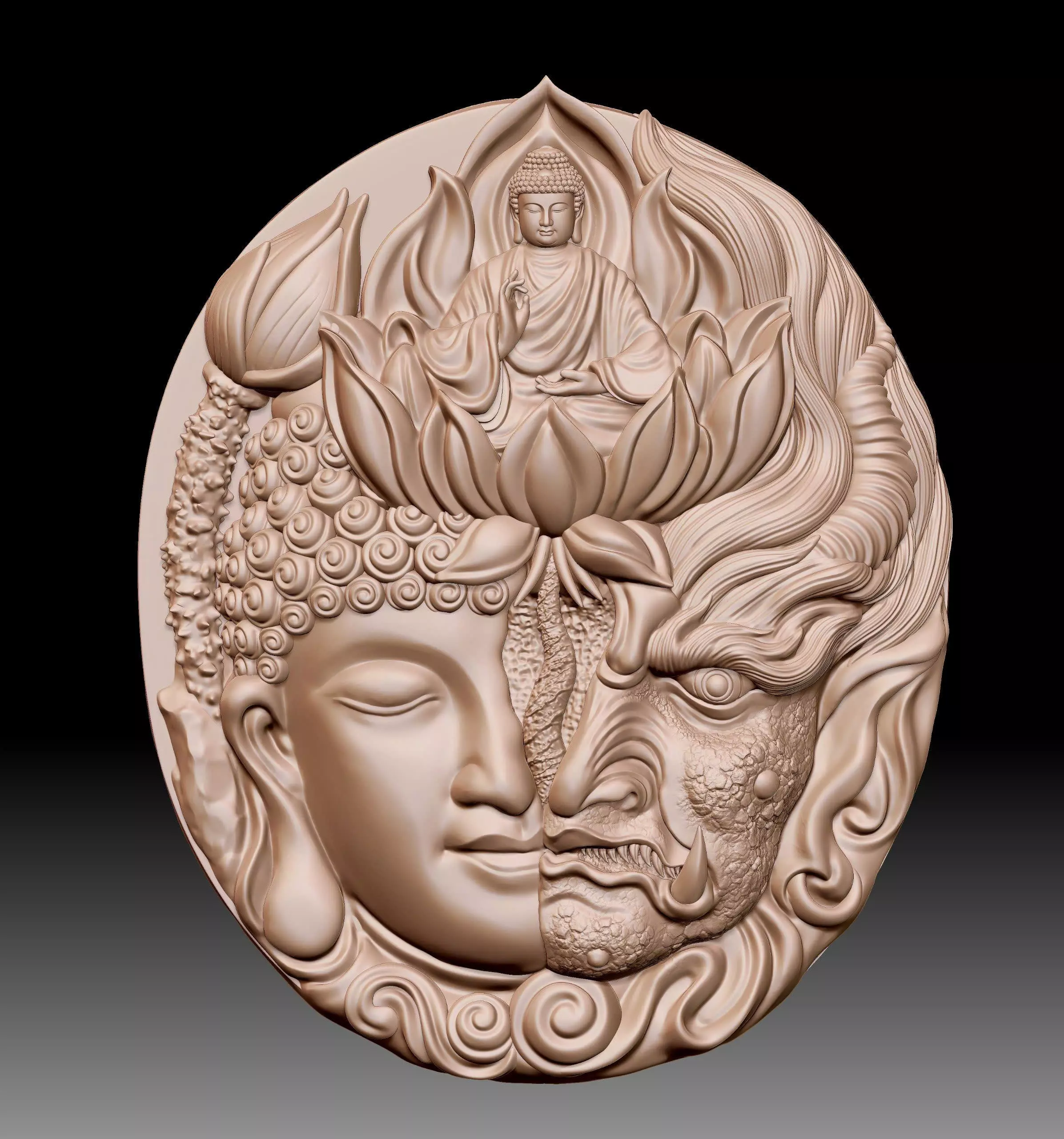 buddha good devil thien ac 3D print model