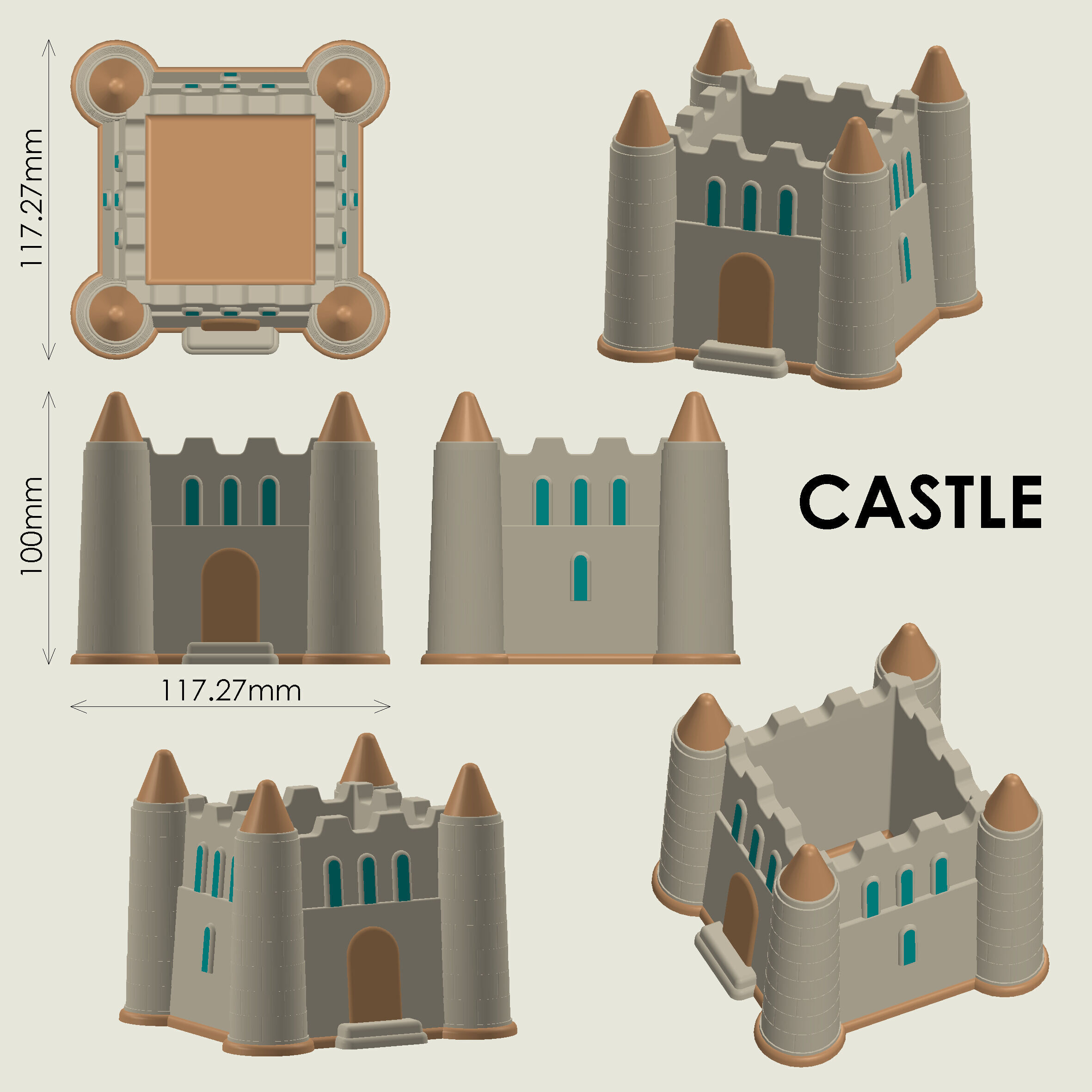 Castle 3D print model_3