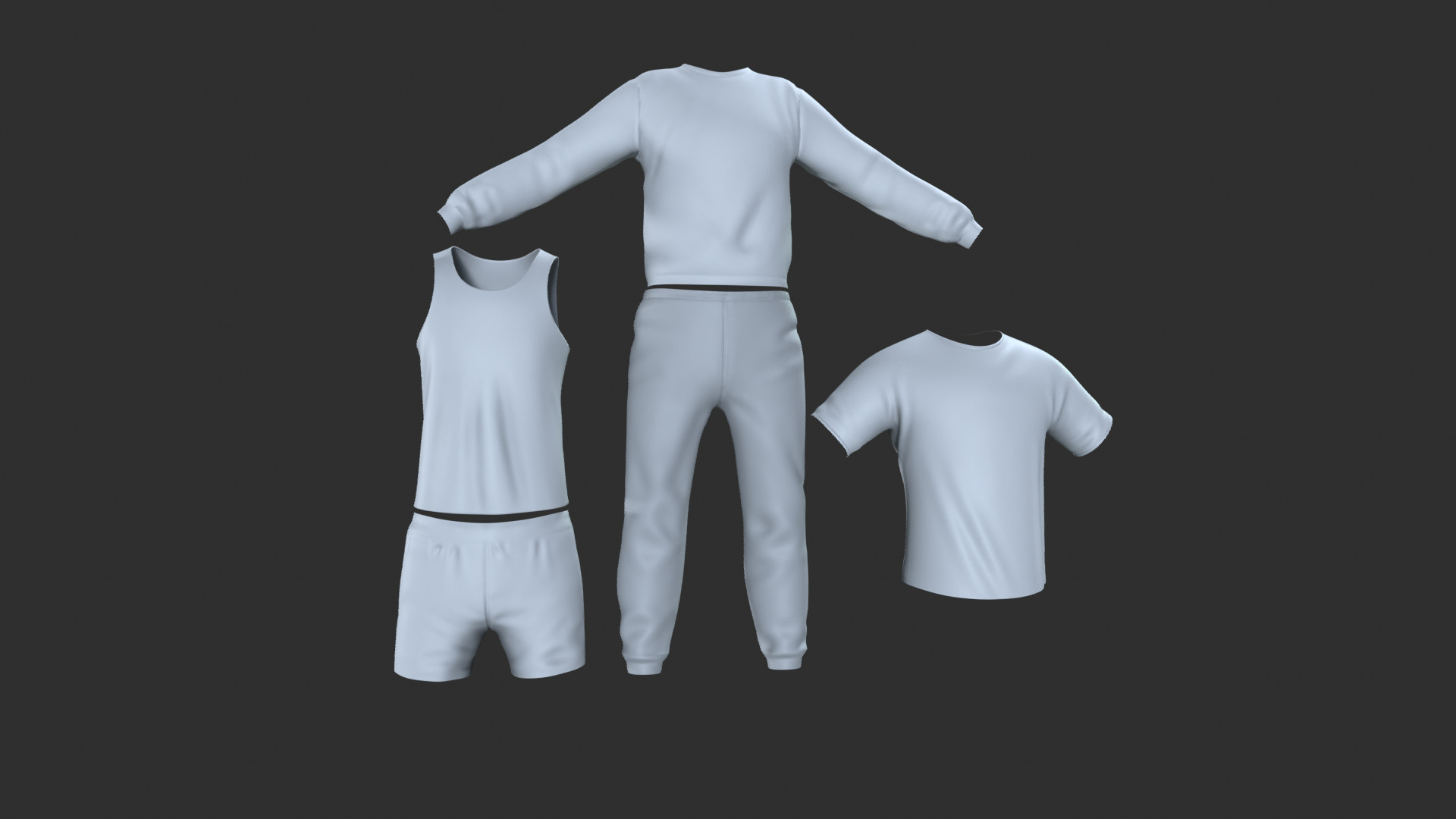 Procreate 3D Clothing Bundle 5 model Pack 3D model_1