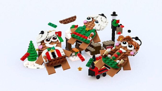 Wikibricks3D - 40642 Gingerbread Ornaments 3D print model
