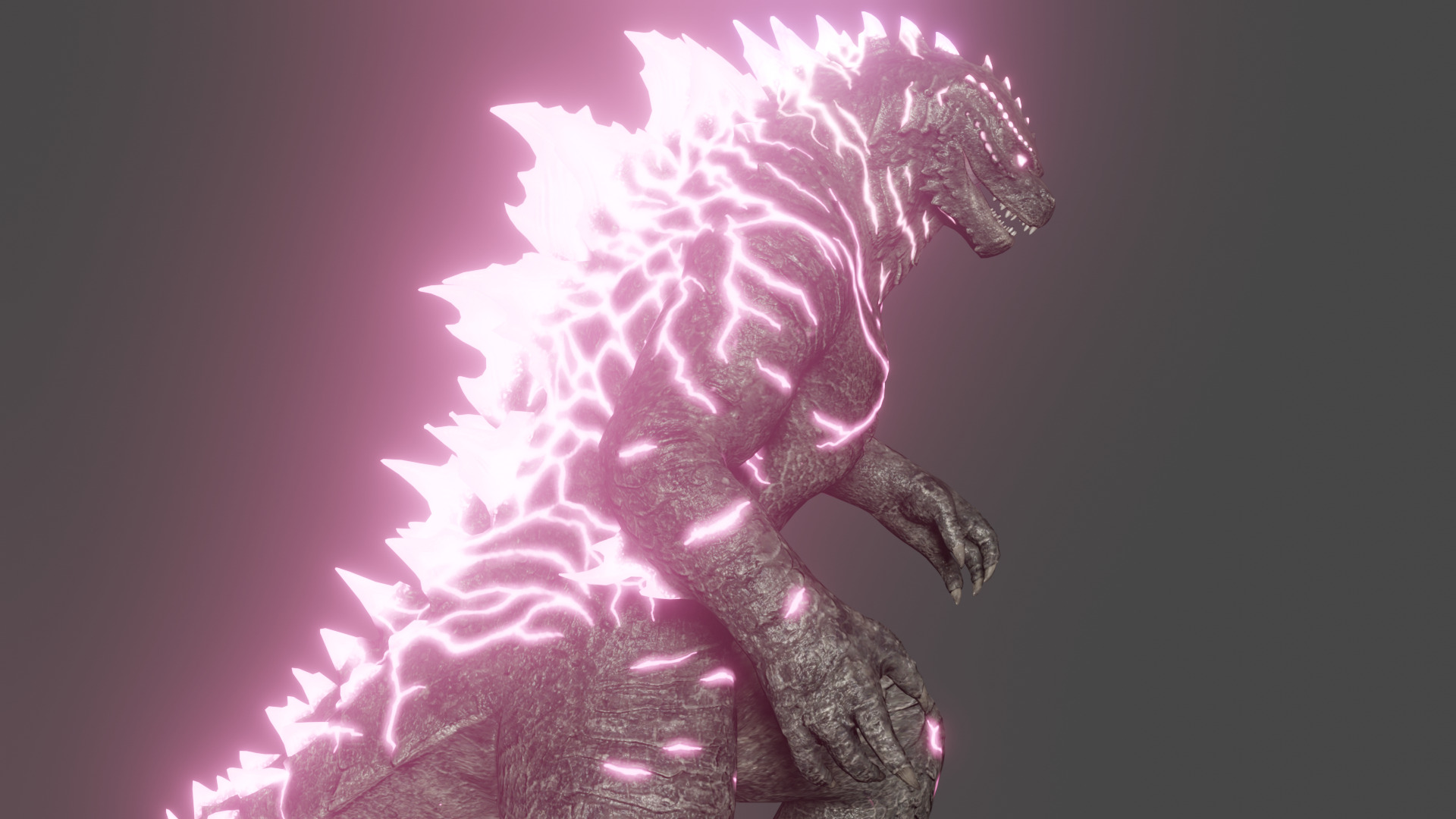Godzilla Evolved Low-poly 3D model_3