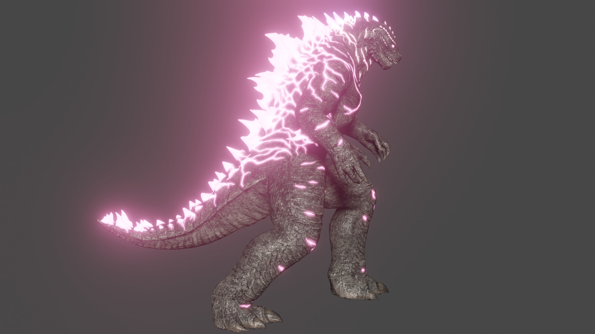 Godzilla Evolved Low-poly 3D model_2