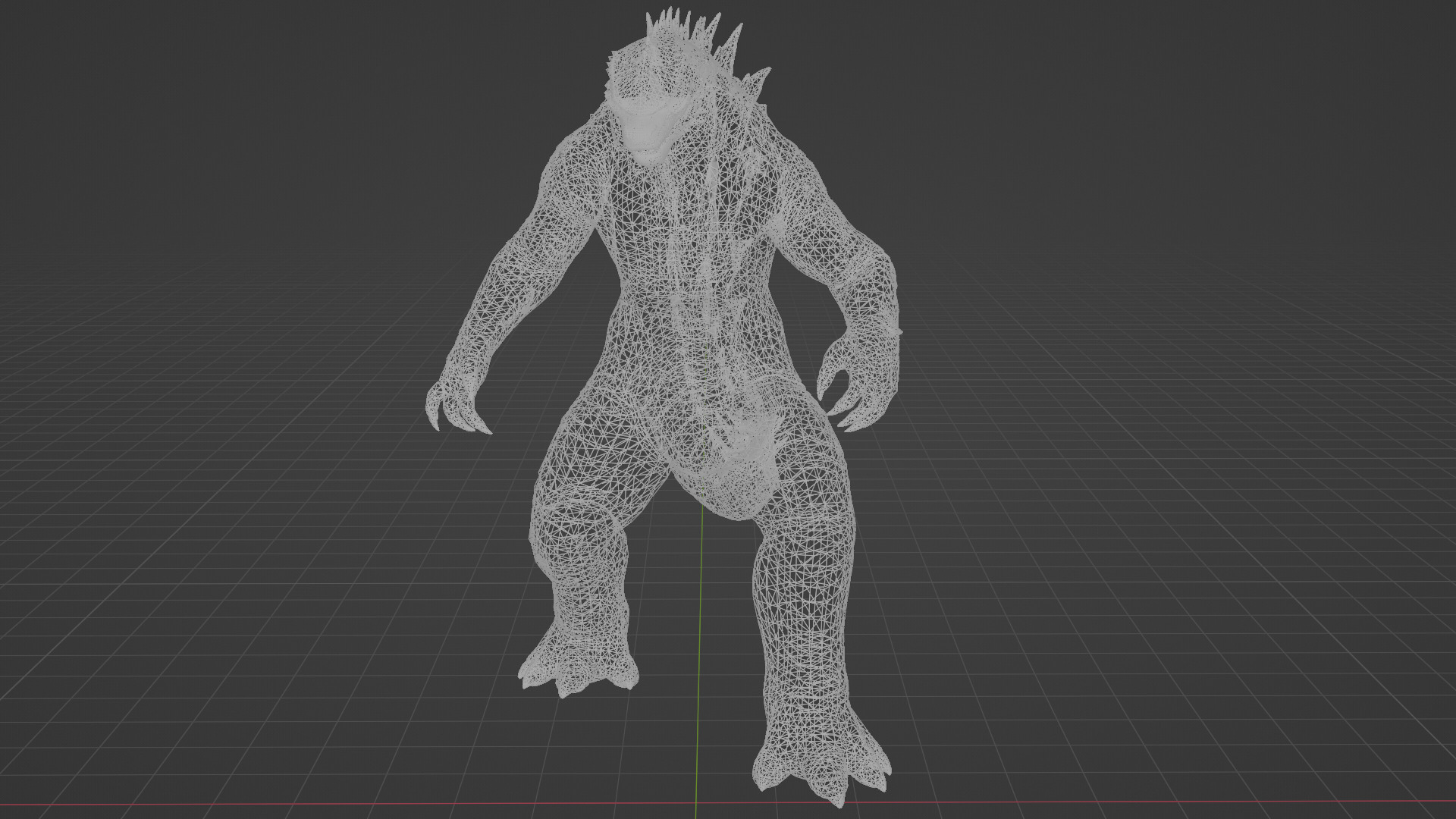 Godzilla Evolved Low-poly 3D model_6