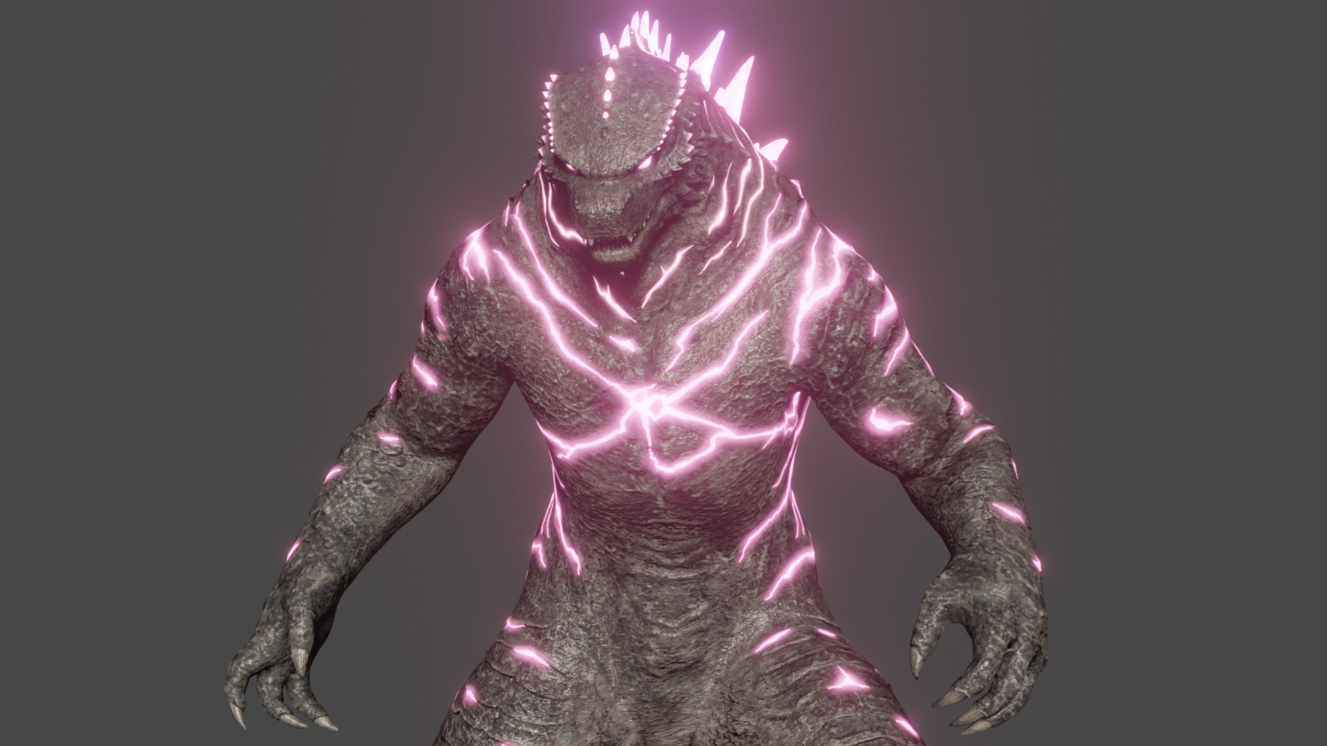 Godzilla Evolved Low-poly 3D model_1