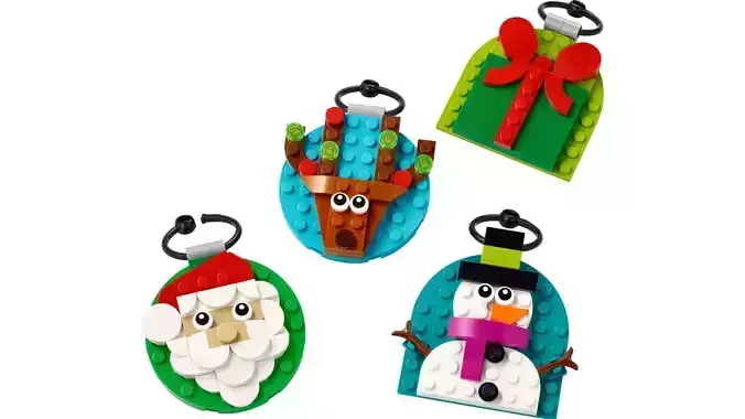 Wikibricks3D - 40744 Christmas Ornament Selection 3D print model Wikibricks3D - 40744 Christmas Ornament Selection 3D print model