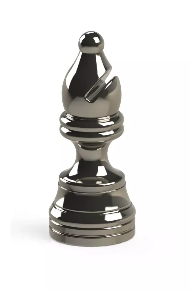 Chess Bishop Piece 3D Printable STL STP Free Download Free 3D print model