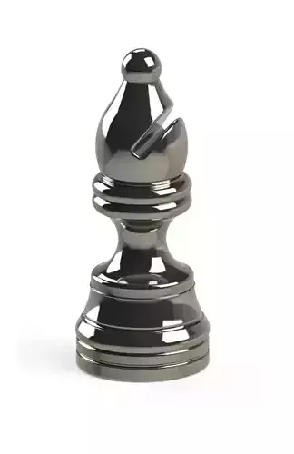 Chess Bishop Piece    3D Printable   STL  STP    Free Download 