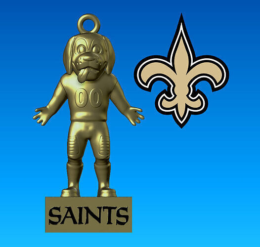 NFL - Hanging Figurine New Orleans Saints - 3D print  3D print model