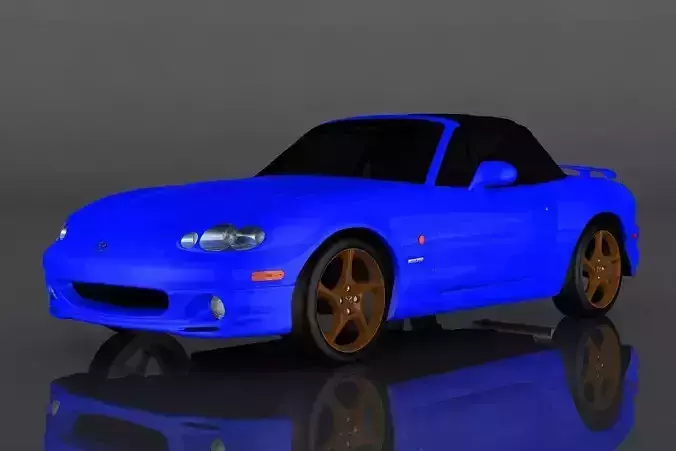 Mazda MX5 2002 Low-poly 3D model