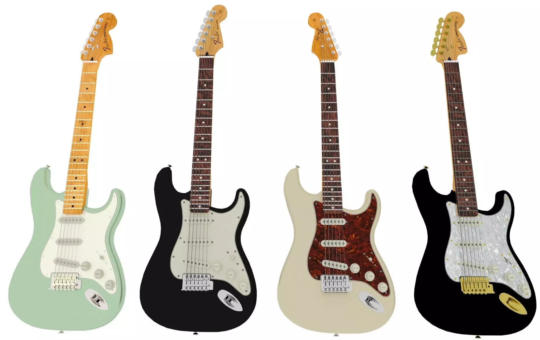 Fender Stratocaster Free 3D model