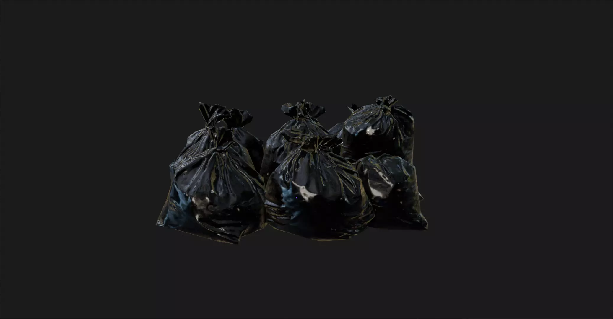 Trash Bags Game-Ready Low-poly 3D model