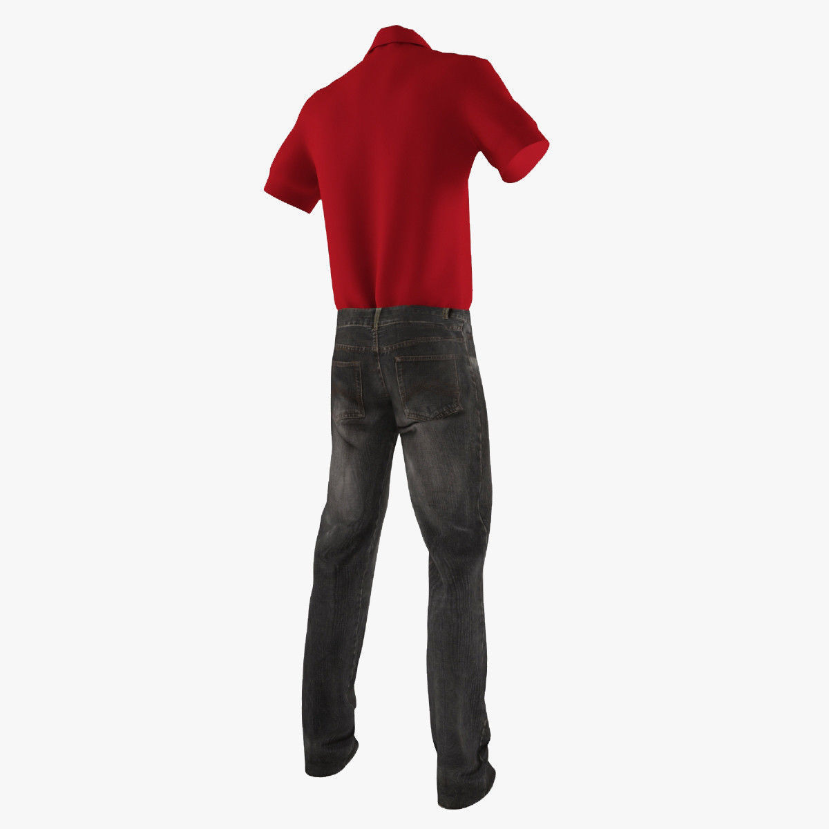 Jeans and Shirt 3D model_8