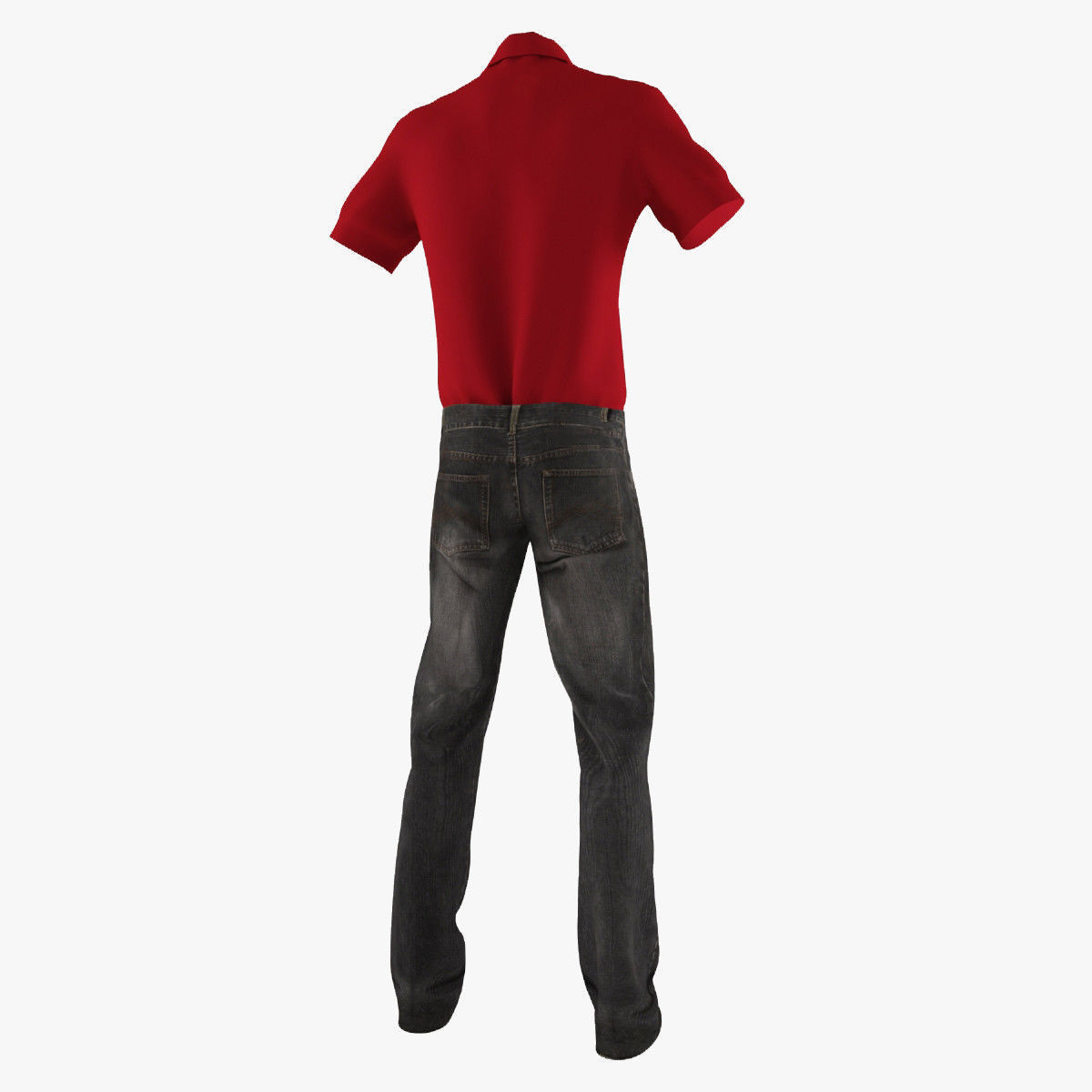 Jeans and Shirt 3D model_9
