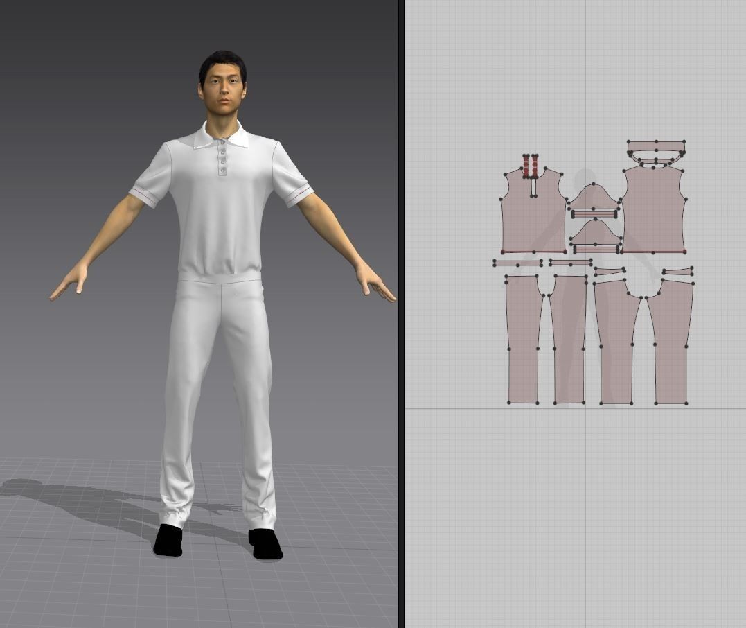 Jeans and Shirt 3D model_16