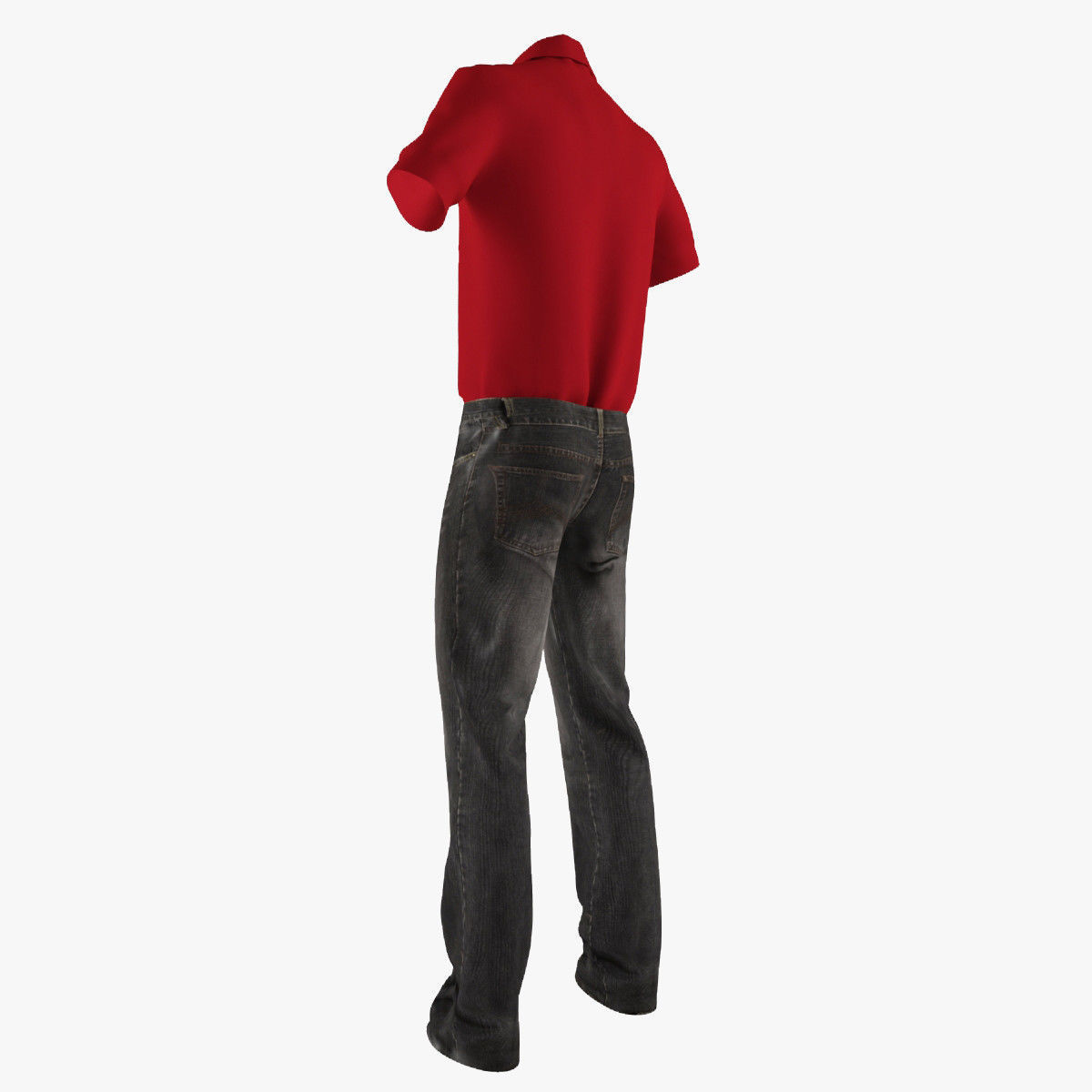 Jeans and Shirt 3D model_10