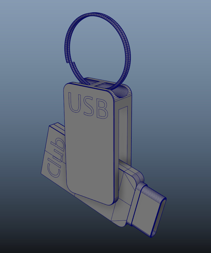 Flash disk 3D print model_7