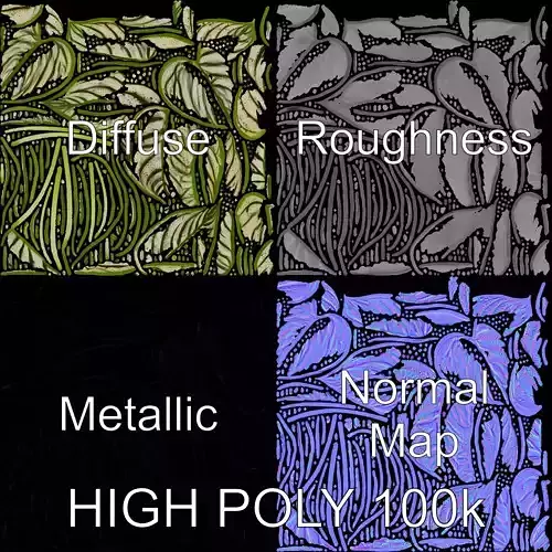 Tropical Leaf Plant Realistic Model Pack