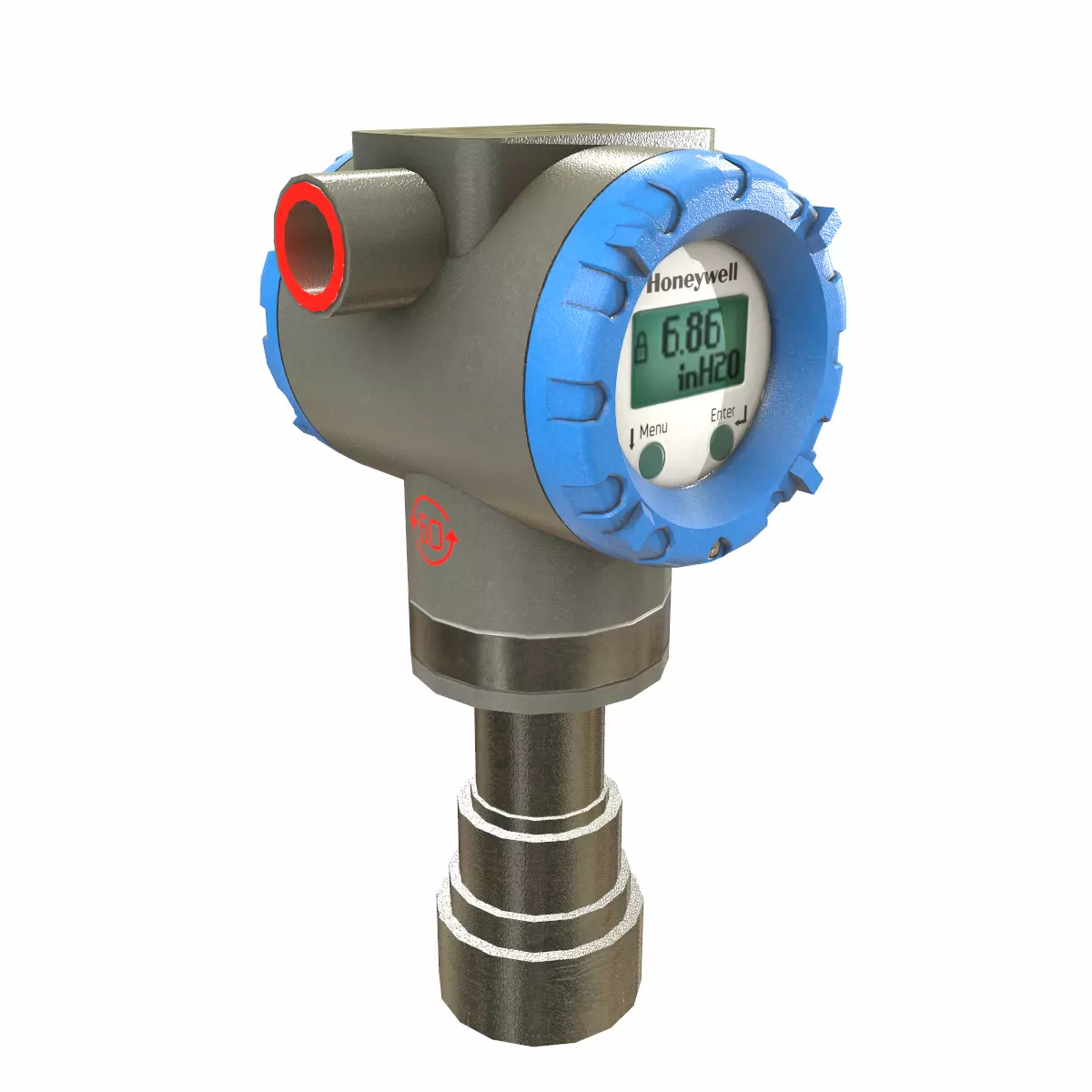 Honeywell Pressure Transmitter Low Poly Low-poly 3D model_0