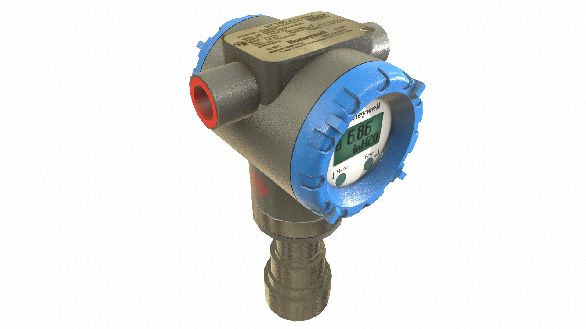 Honeywell Pressure Transmitter Low Poly Low-poly 3D model_21
