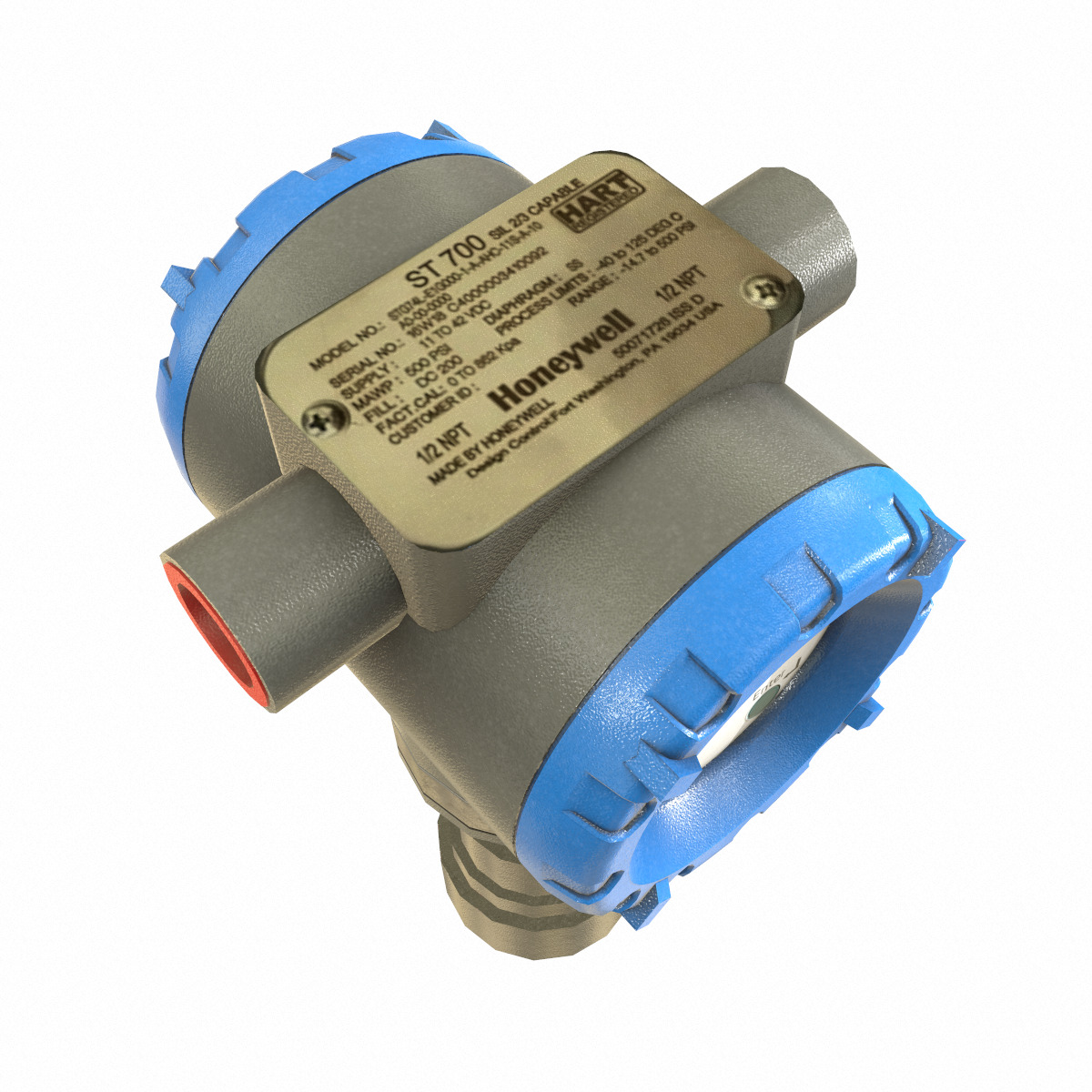 Honeywell Pressure Transmitter Low Poly Low-poly 3D model_11