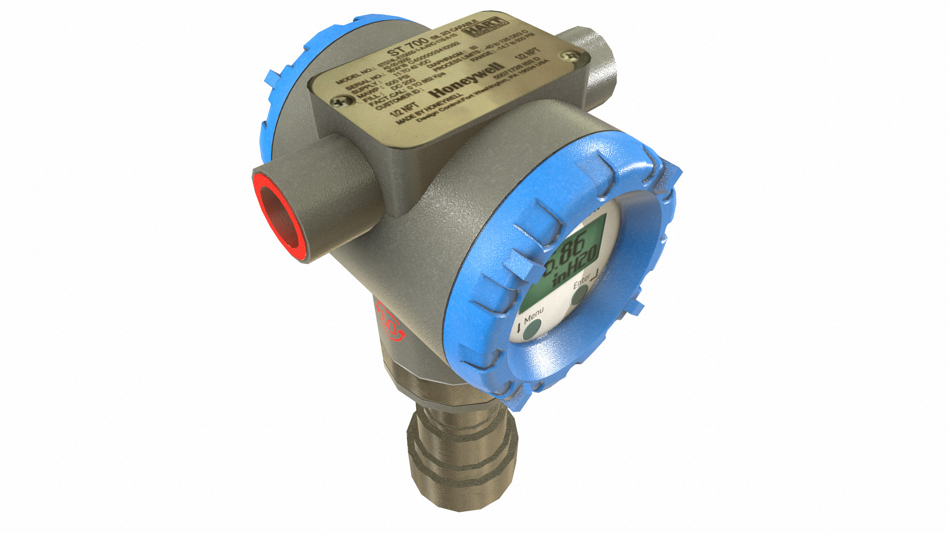 Honeywell Pressure Transmitter Low Poly Low-poly 3D model_29