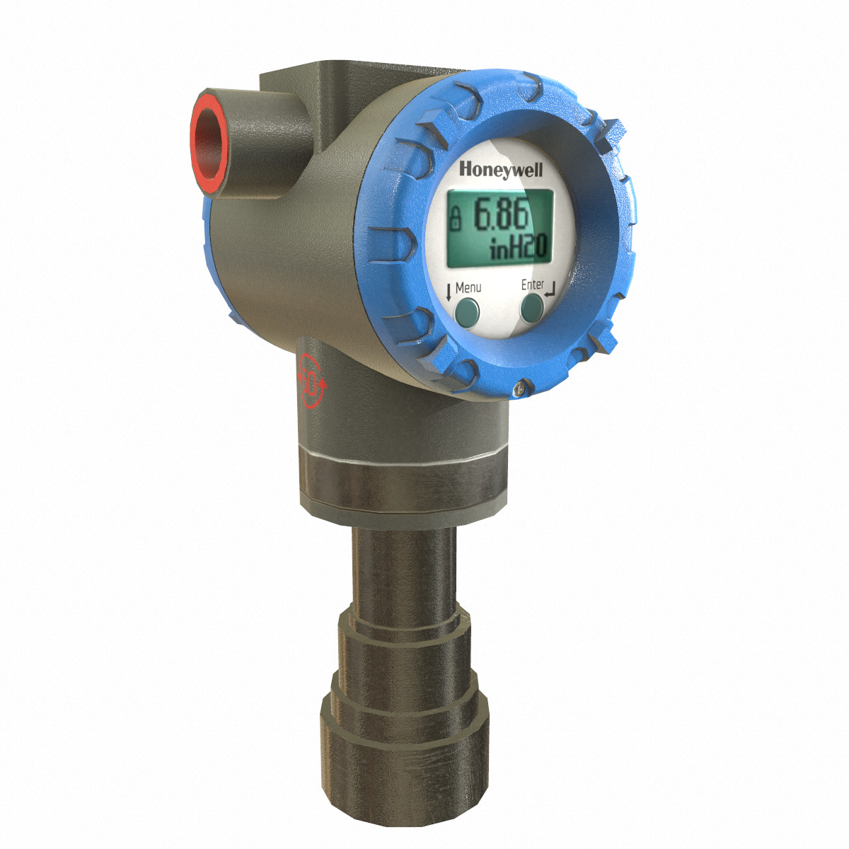 Honeywell Pressure Transmitter Low Poly Low-poly 3D model_14