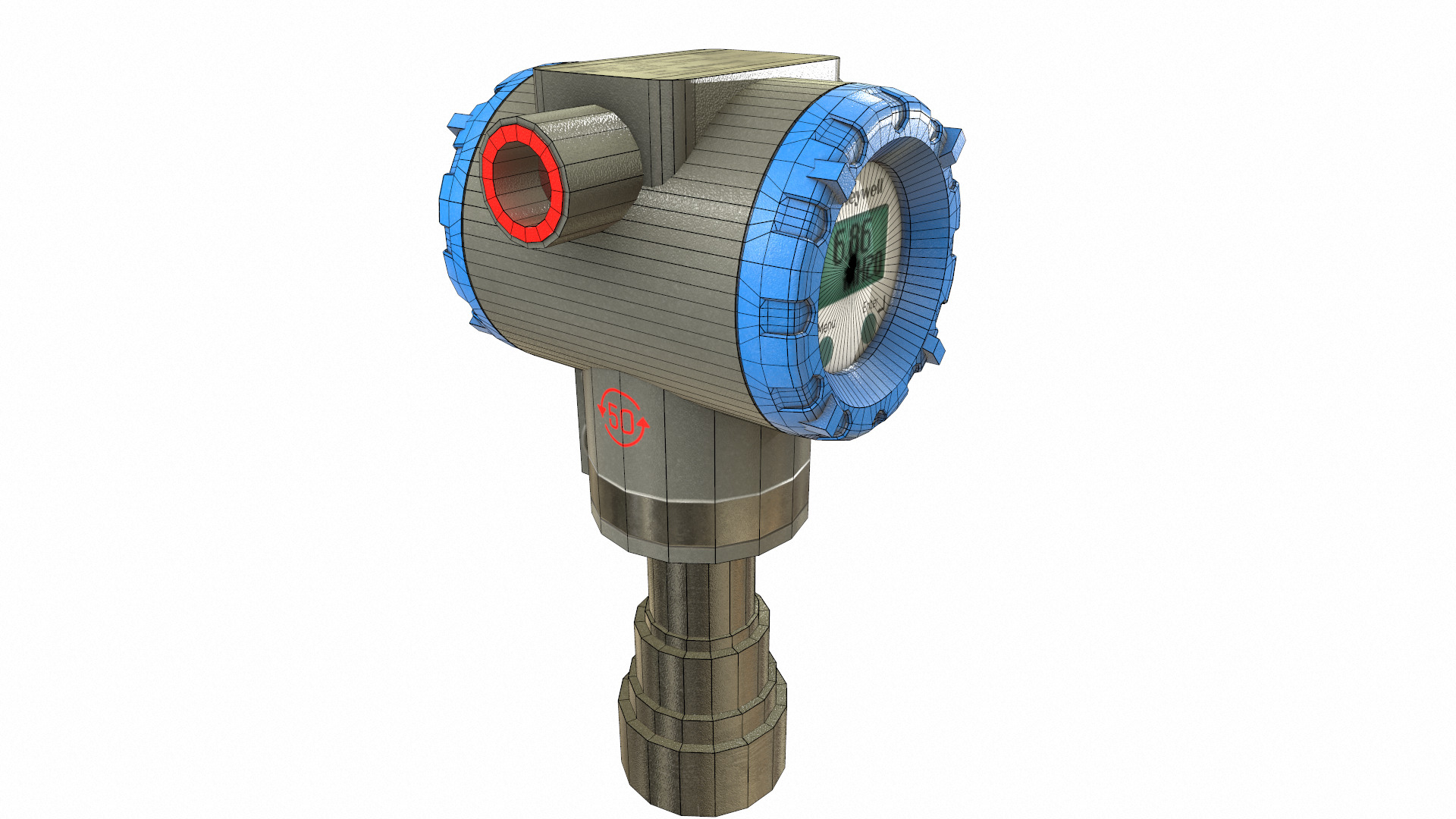 Honeywell Pressure Transmitter Low Poly Low-poly 3D model_32
