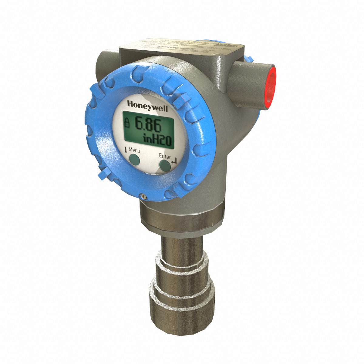 Honeywell Pressure Transmitter Low Poly Low-poly 3D model_1