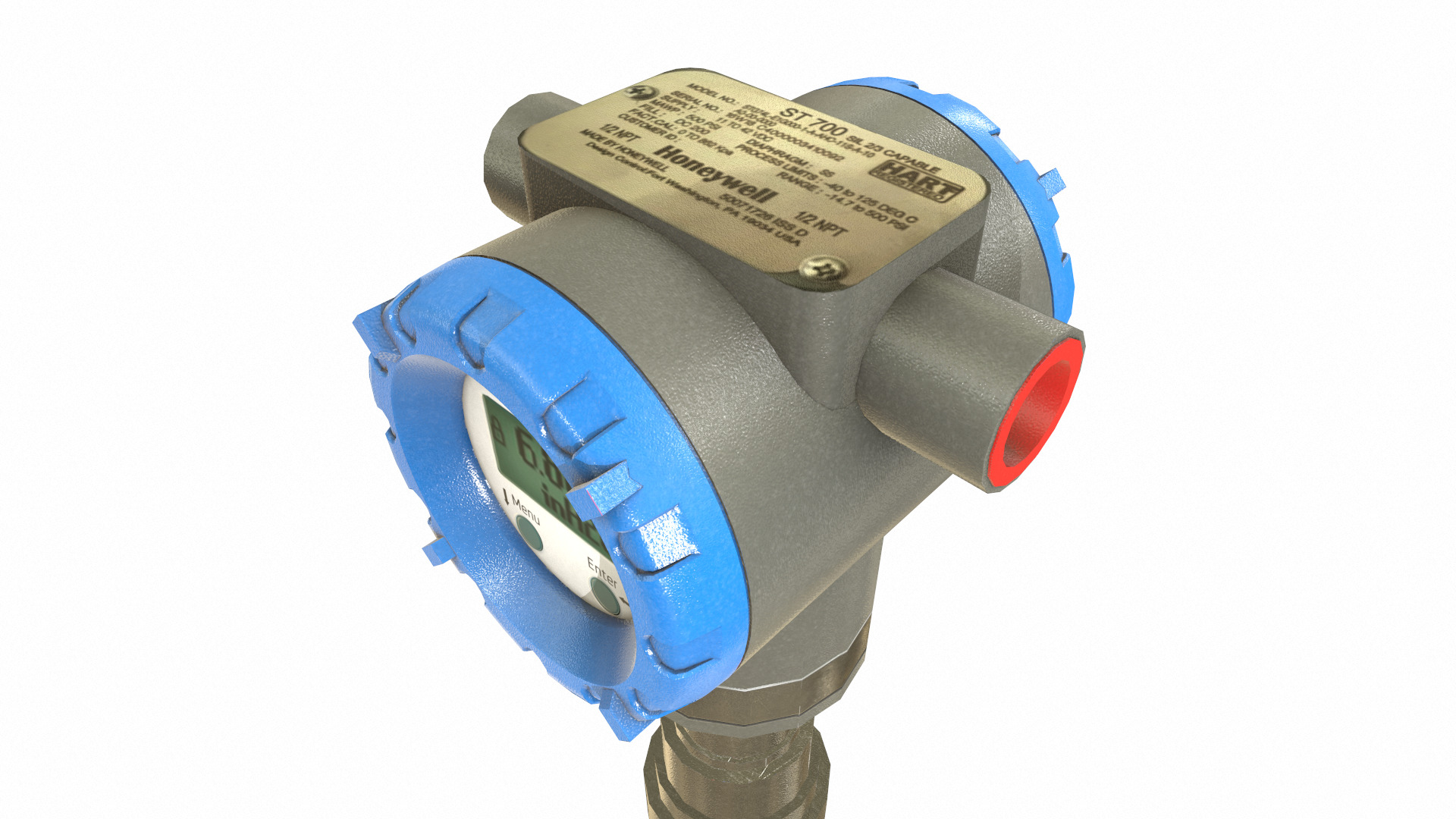 Honeywell Pressure Transmitter Low Poly Low-poly 3D model_27