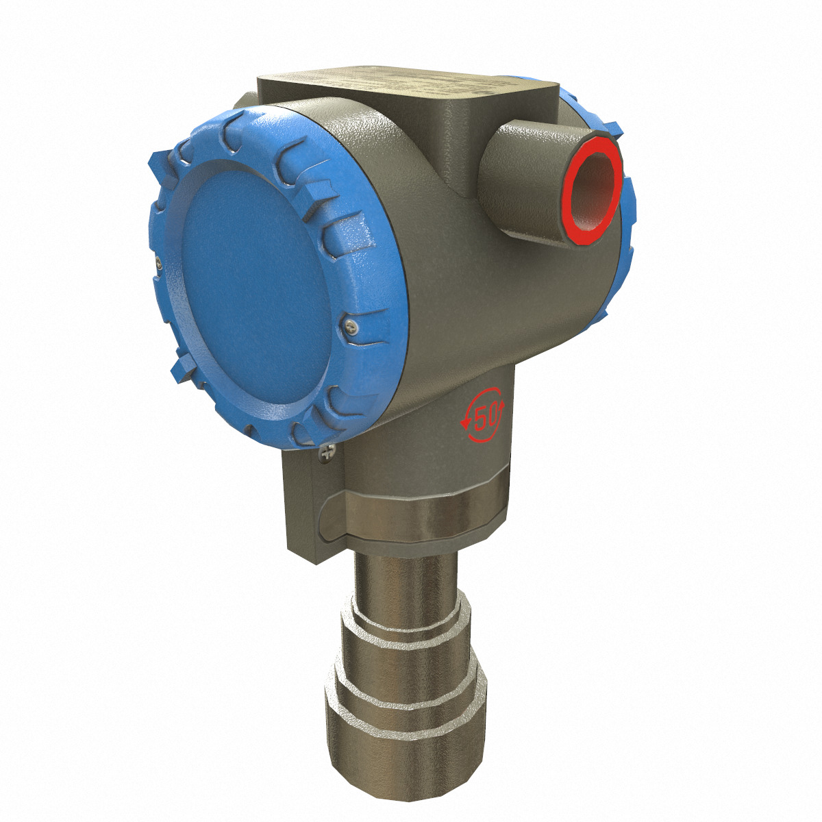 Honeywell Pressure Transmitter Low Poly Low-poly 3D model_10