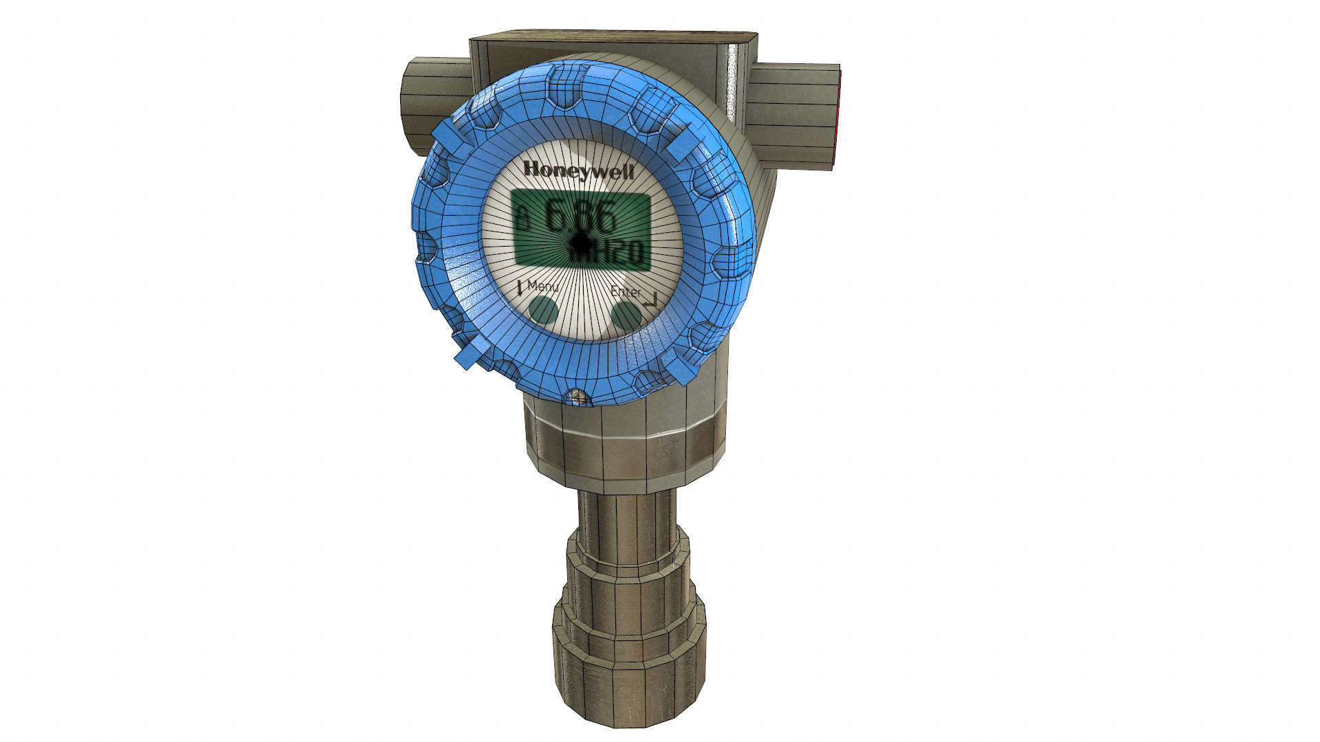 Honeywell Pressure Transmitter Low Poly Low-poly 3D model_31