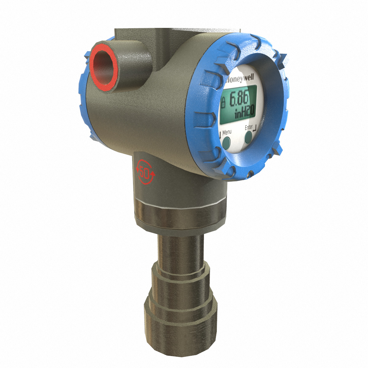 Honeywell Pressure Transmitter Low Poly Low-poly 3D model_9