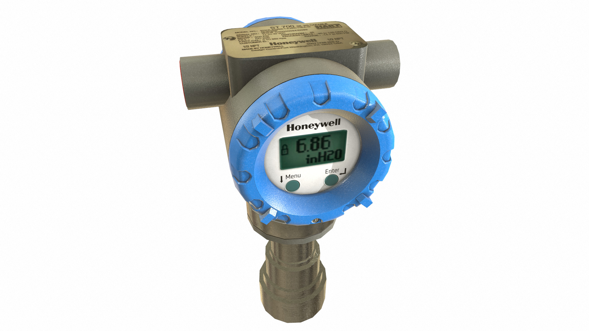 Honeywell Pressure Transmitter Low Poly Low-poly 3D model_24