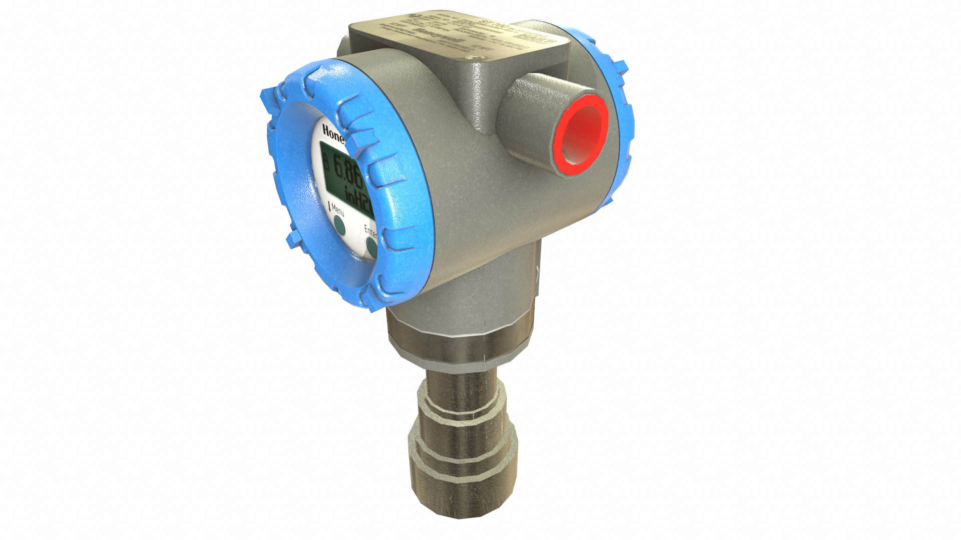 Honeywell Pressure Transmitter Low Poly Low-poly 3D model_17