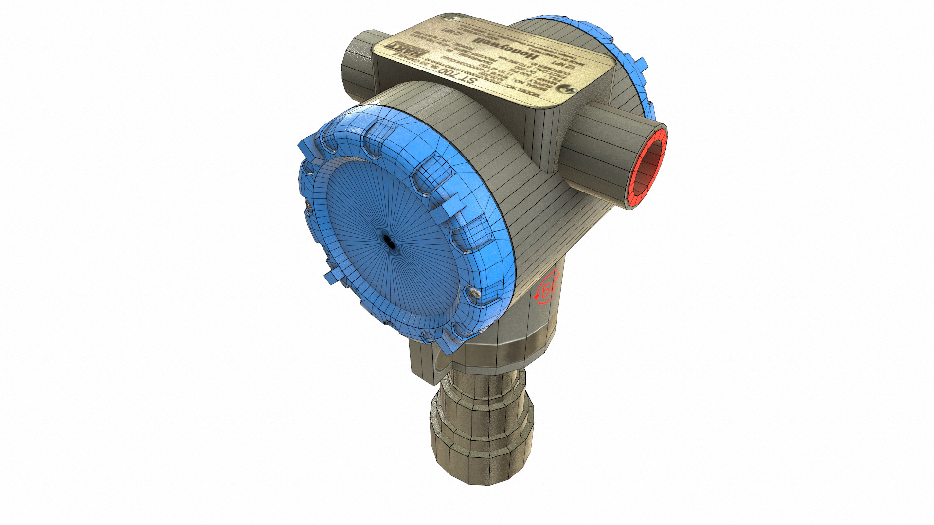 Honeywell Pressure Transmitter Low Poly Low-poly 3D model_33