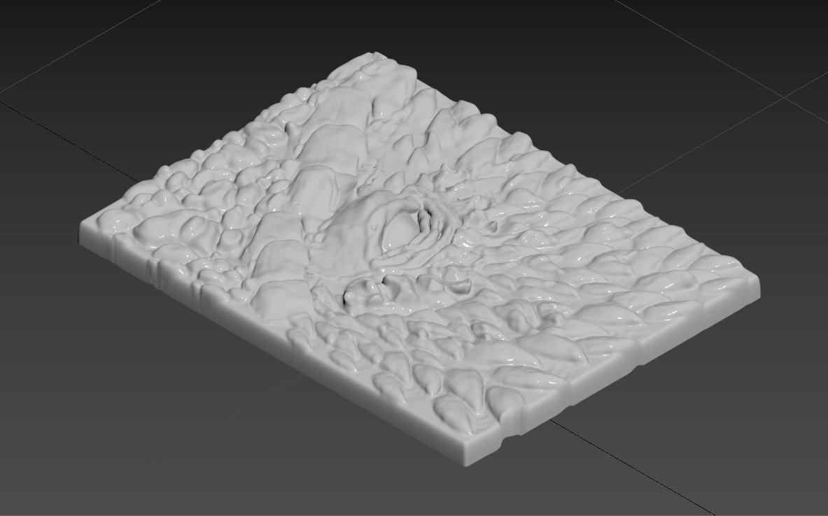Dragon Eye Relief - High-Detail Sculpt for 3D Printing 3D print model_4