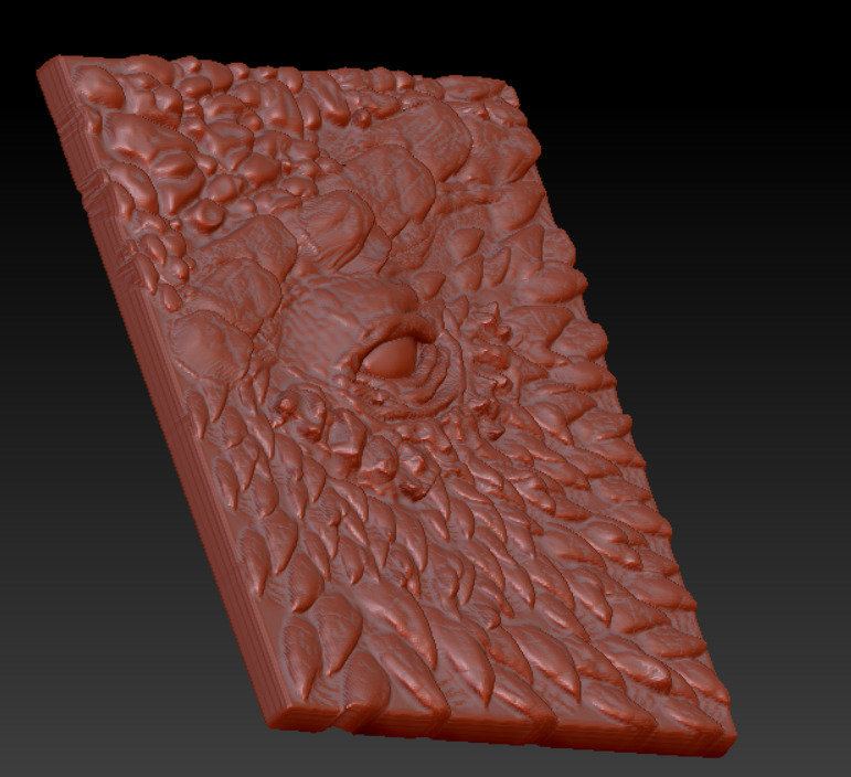 Dragon Eye Relief - High-Detail Sculpt for 3D Printing 3D print model_3