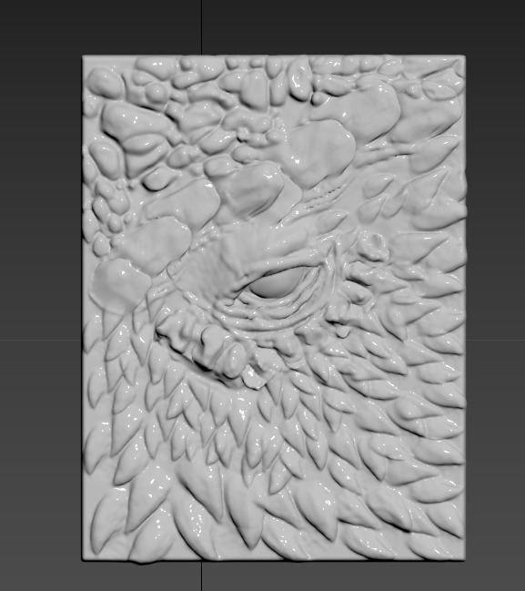 Dragon Eye Relief - High-Detail Sculpt for 3D Printing 3D print model_1