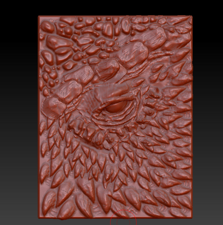 Dragon Eye Relief - High-Detail Sculpt for 3D Printing 3D print model_2